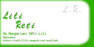 lili reti business card